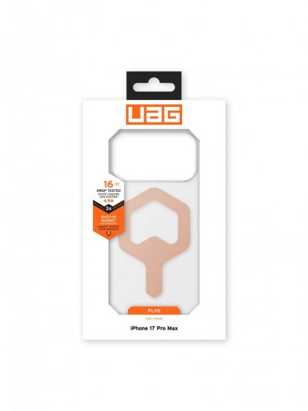 Urban Armor Gear (UAG) iPhone 17 Pro Max Cover Plyo MagSafe Ice Rosegold