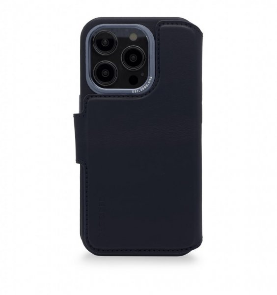 Decoded iPhone 14 Pro Foderal Læder Aftagelig Pung Navy