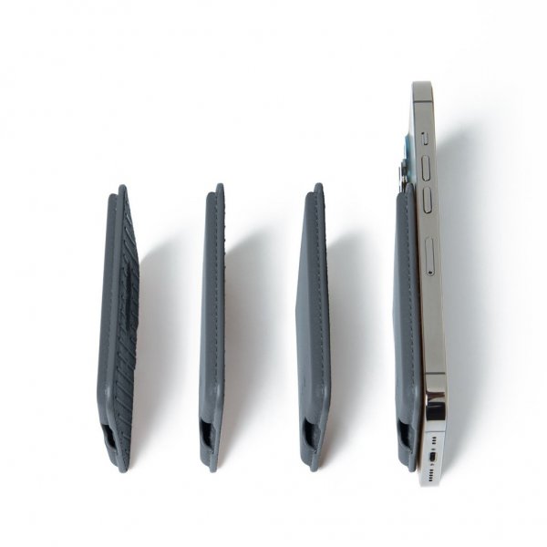 Mujjo MagSafe Kortholder Full Leather Magnetic Wallet Basalt