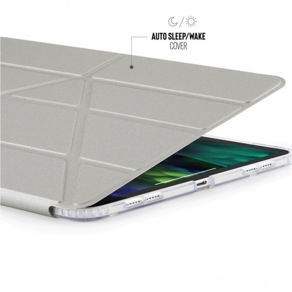 Pipetto iPad Air 10.9 (gen 4/5) Cover Metallic Origami Sølv