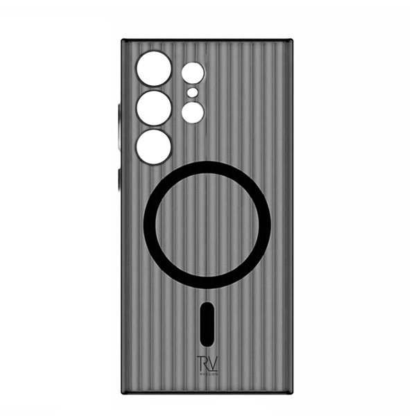 Rvelon Samsung Galaxy S23 Ultra Cover Riflet MagSafe Grå