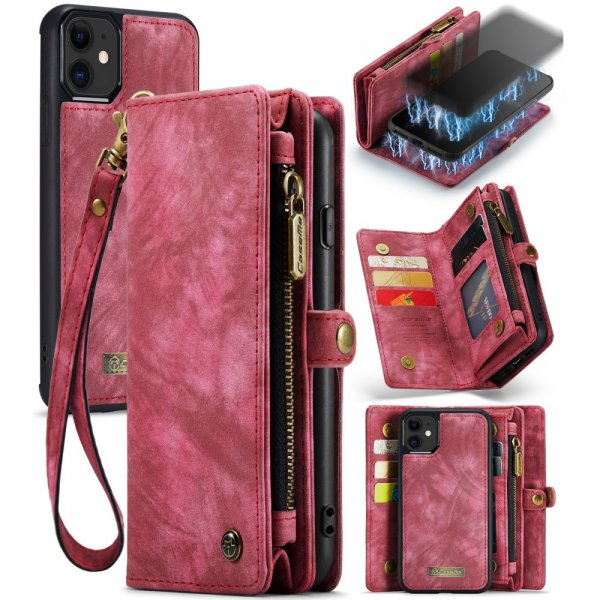 CaseMe iPhone 11 008 Series Aftageligt Cover Rød