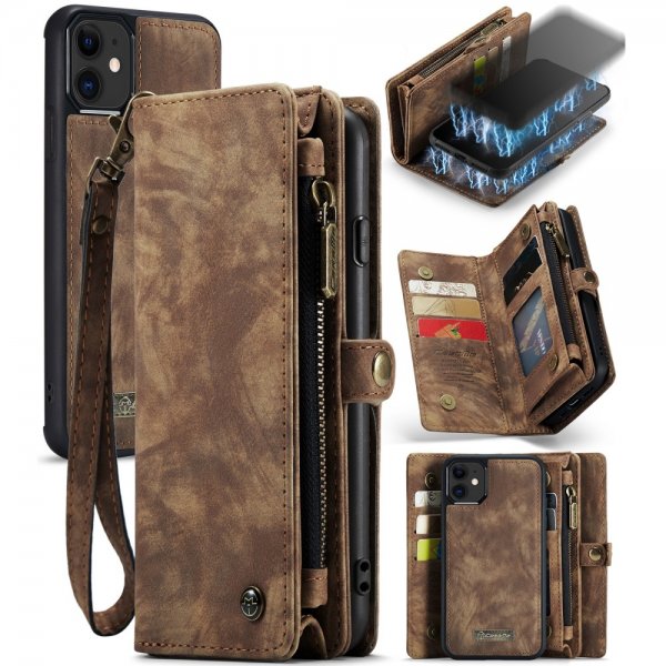 CaseMe iPhone 11 008 Series Aftageligt Cover Brun