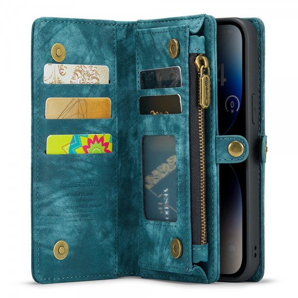 CaseMe iPhone 12/iPhone 12 Pro Etui 008 Series Aftageligt Cover Petrol