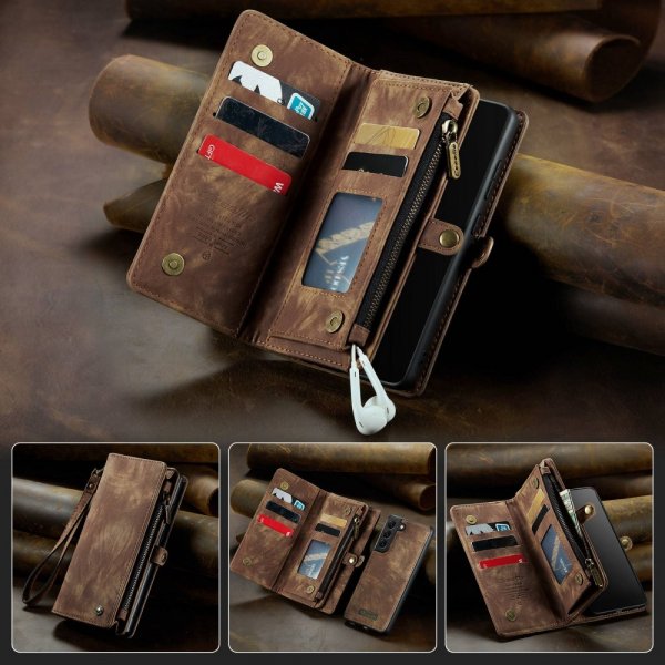 CaseMe Samsung Galaxy S21 FE 008 Series Aftageligt Cover Brun