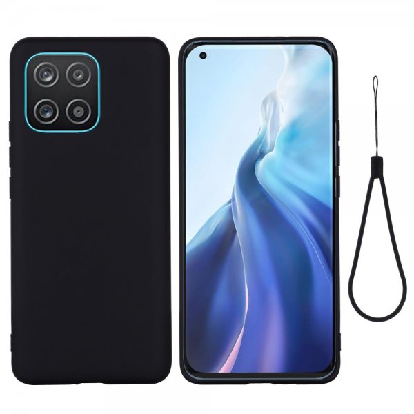 Samsung Galaxy A03 Cover med Strop Silikone Sort