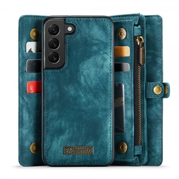 CaseMe Samsung Galaxy S22 Cover 008 Series Aftagelig Shell Petrol