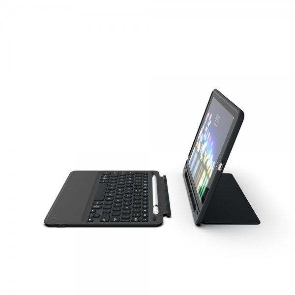 ZAGG iPad 10.2 Etui med Tastatur Slim Book Go Nordisk Sort