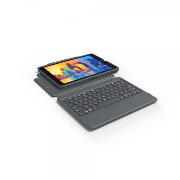 ZAGG iPad 10.2 Etui med tastatur Pro Keys with Trackpad Nordic Sort Grå