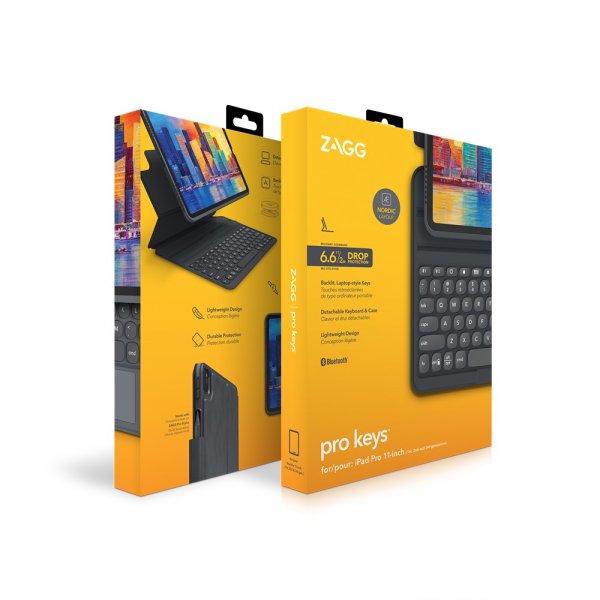 ZAGG iPad Air 10.9 (gen 4/5)/iPad Pro 11 (gen 2/3/4) Etui med tastatur Pro Keys Nordic