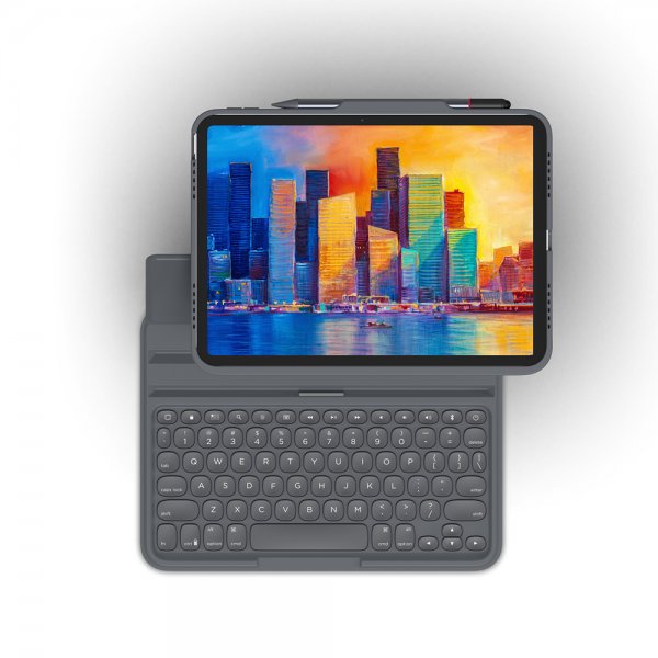 ZAGG iPad 10.9 (gen 10)/iPad 11 (A16) Etui med tastatur Pro Keys Sort Grå