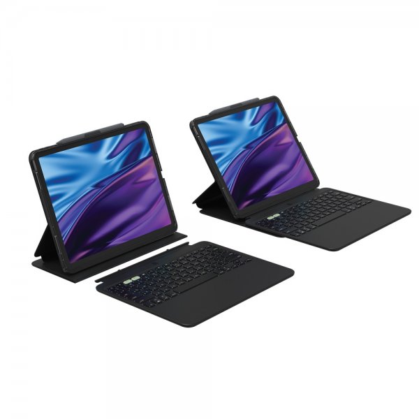 ZAGG iPad Air 13 (M2/M3/M4) Cover med Tastatur Pro Keys 2 Nordisk Layout Sort