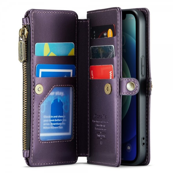 CaseMe iPhone 12/iPhone 12 Pro Etui C36 Serie Lilla