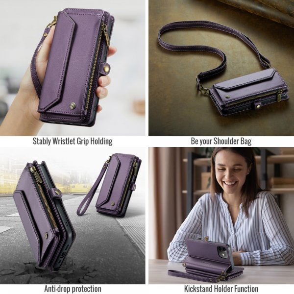 CaseMe iPhone 12/iPhone 12 Pro Etui C36 Serie Lilla