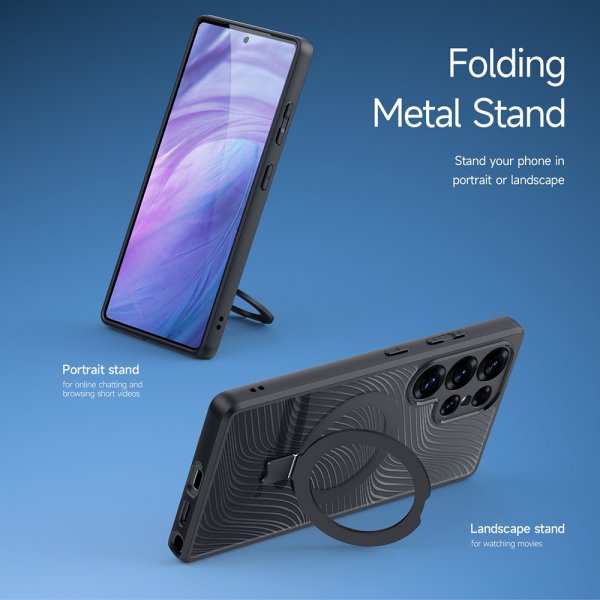 Dux Ducis Samsung Galaxy S25 Ultra Cover Aimo Series MagSafe Kickstand Sort