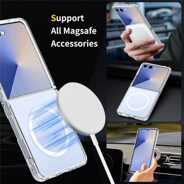 Nordic Covers Samsung Galaxy Z Flip 7 Cover Feather Series MagSafe Transparent