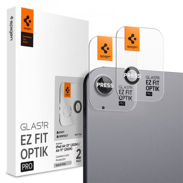 Spigen iPad Air 11 (M2/M3/M4)/iPad Air 13 (M2/M3/M4) Kamerabeskytter GLAS.tR EZ Fit Optik Pro Space Grey