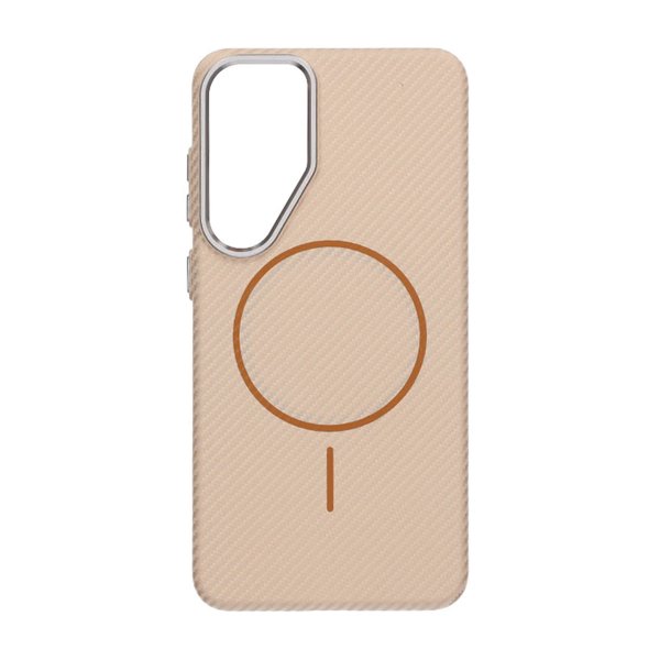 Samsung Galaxy S25 Plus Cover Kulfibermønster MagSafe Guld