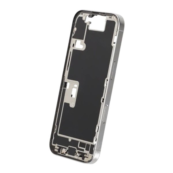Mellemramme med smådele til iPhone 16 Pro - Hvid Titanium OEM