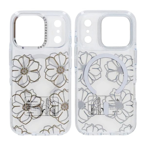 iPhone 17 Pro Cover Mønster MagSafe Blomster