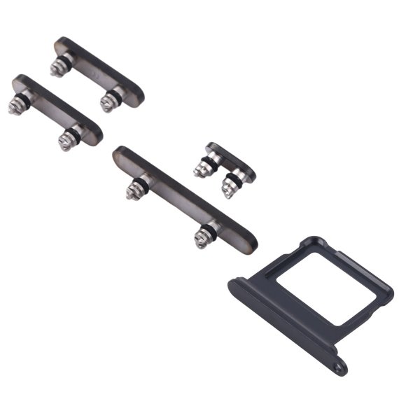 Knapper og SIM-kortholder til iPhone 16 og 16 Plus - Sort