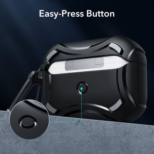ESR AirPods Pro/AirPods Pro 2 Cover Cyber Tough HaloLock Sort