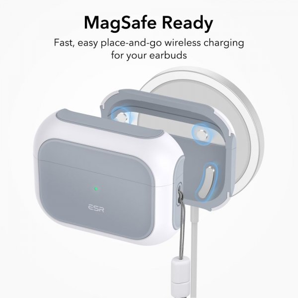 ESR AirPods Pro/AirPods Pro 2 Cover Orbit Hybrid HaloLock Hvid