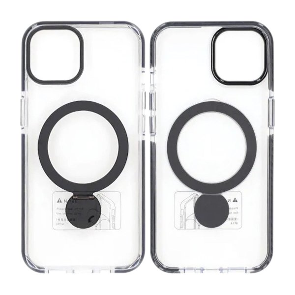 iPhone 15 Cover Ringstativ MagSafe Sort