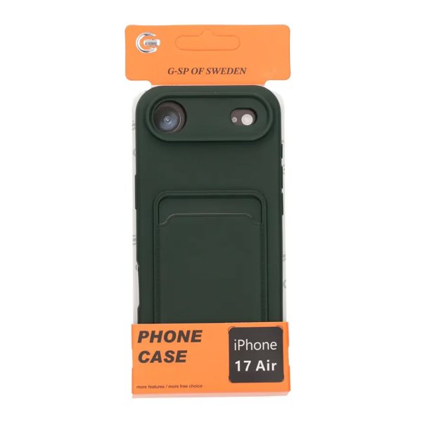 iPhone Air Cover med kortholder Grøn