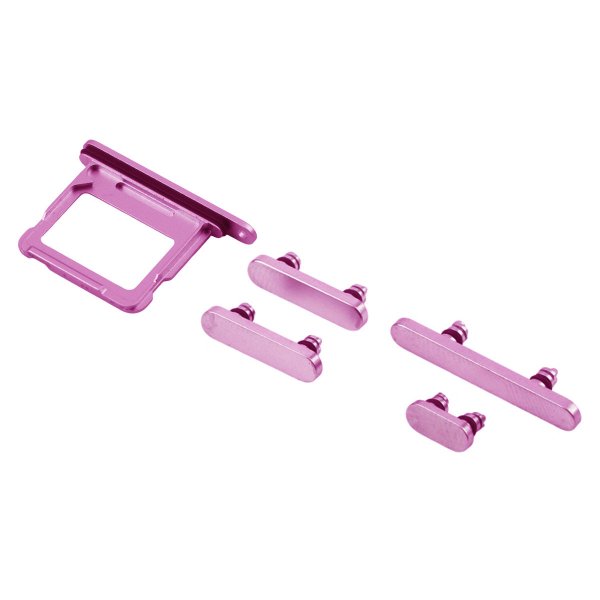 Knapper og SIM-kortholdere til iPhone 16 og 16 Plus - Rosa