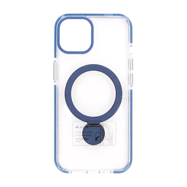 iPhone 13/iPhone 14 Cover Ringstander MagSafe Blå