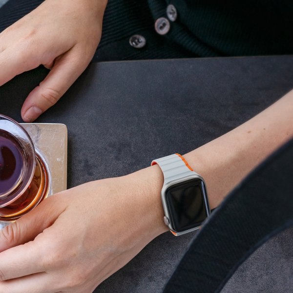 Dux Ducis Apple Watch 38/40/41/42mm Armbånd LD-serien Grå Orange