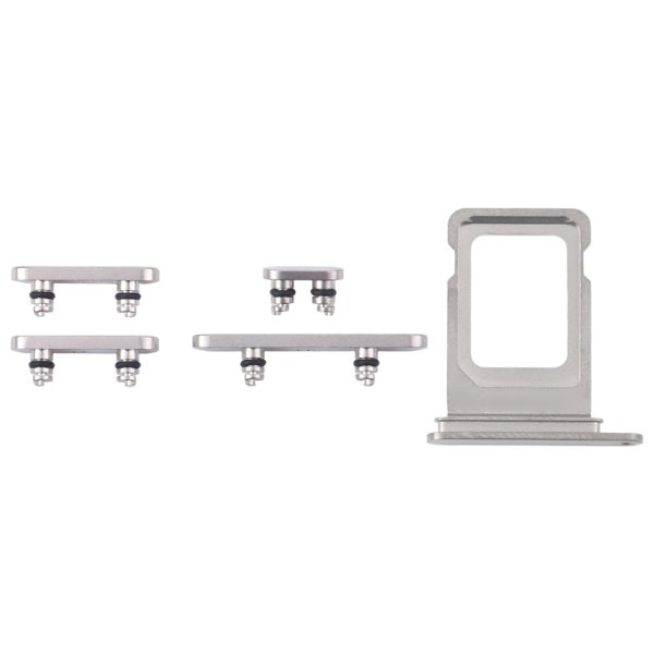Knapper og SIM-kortholder til iPhone 15 Pro og 15 Pro Max - Hvid