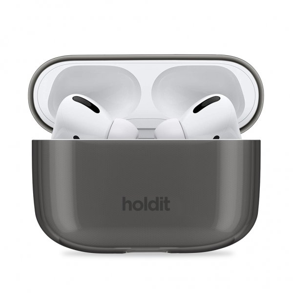 holdit AirPods Pro/AirPods Pro 2 Cover Gennemsigtig Sort