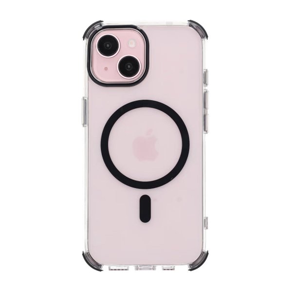Rvelon iPhone 15 Cover Forstærkede Hjørner Sort