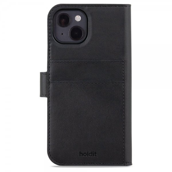 holdit iPhone 13/iPhone 14 Cover Wallet Case Magnet Plus Black