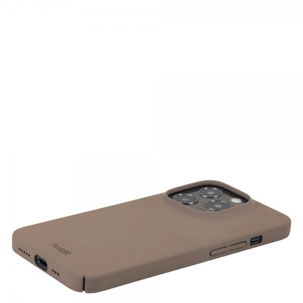 Holdit iPhone 15 Pro Cover Slim Case Mocha Brown