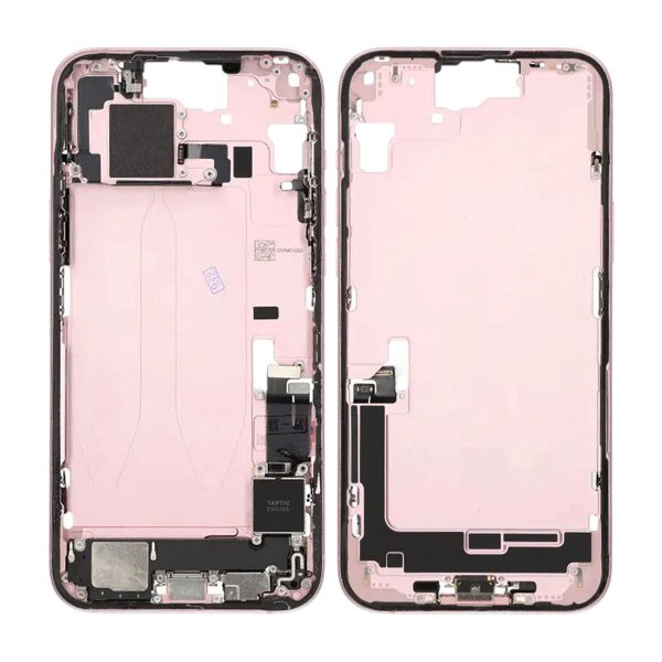 Midterramme med smådele til iPhone 15 Plus - Rosa OEM