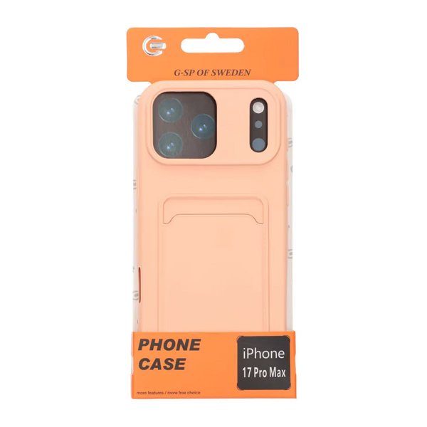 iPhone 17 Pro Max Cover Kortholder Rosa