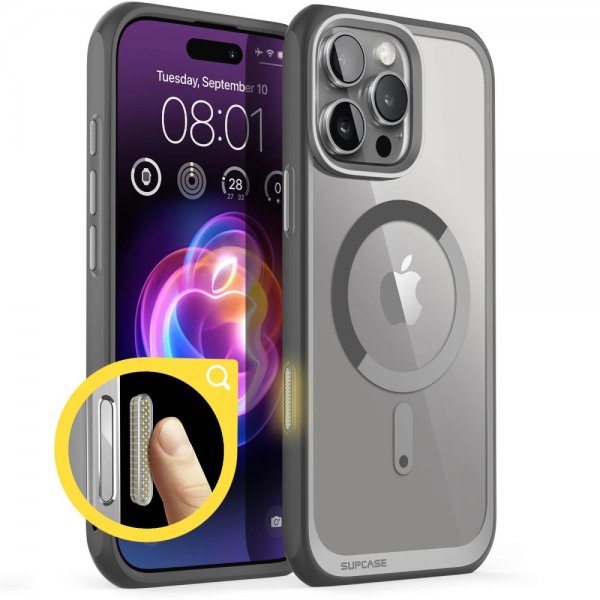 Supcase iPhone 16 Pro Max Cover UB Mag Grå