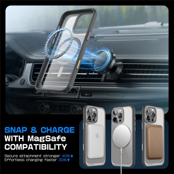 Supcase iPhone 16 Pro Max Cover UB Mag Grå