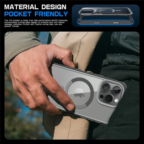 Supcase iPhone 16 Pro Max Cover UB Mag Grå