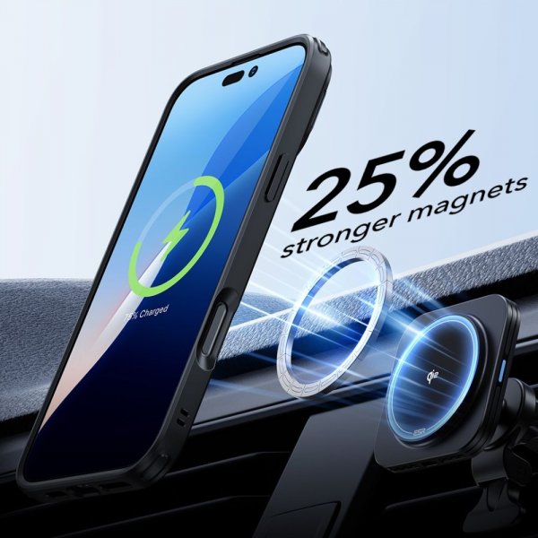 ESR iPhone 16 Pro Cover og Skærmbeskyttelse Classic Hybrid Kickstand MagSafe Sæt Frostet Sort