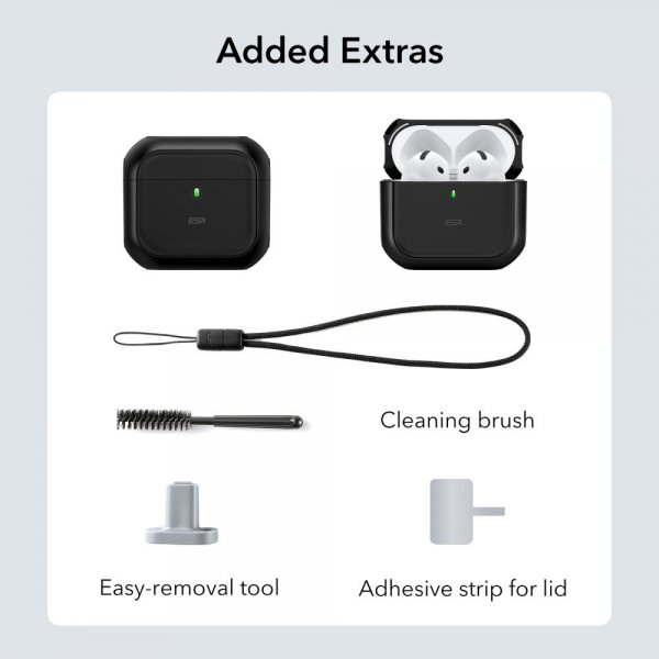 ESR AirPods 4 Cover Orbit Hybrid HaloLock Sort