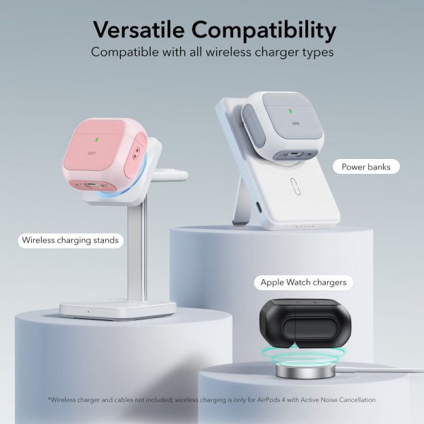 ESR AirPods 4 Cover Orbit Hybrid HaloLock Rosa