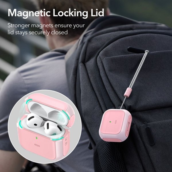 ESR AirPods 4 Cover Orbit Hybrid HaloLock Rosa