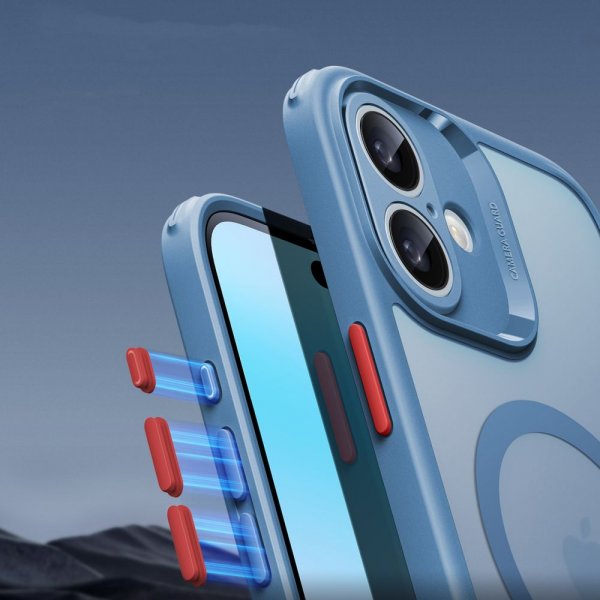 ESR iPhone 16 Cover og Skærmbeskyttelse Classic Pro MagSafe Sæt Blå