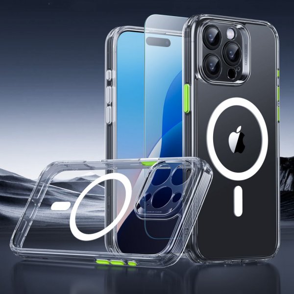 ESR iPhone 16 Pro Max Cover og Skærmbeskyttelse Classic Pro MagSafe Sæt Transparent