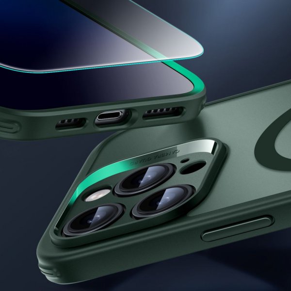ESR iPhone 16 Pro Max Cover og Skærmbeskyttelse Classic Pro MagSafe Sæt Grøn