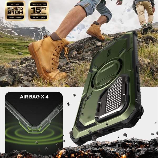 Supcase Samsung Galaxy S25 Cover ArmorBox MagSafe Grøn